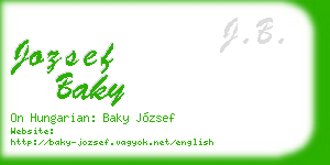 jozsef baky business card